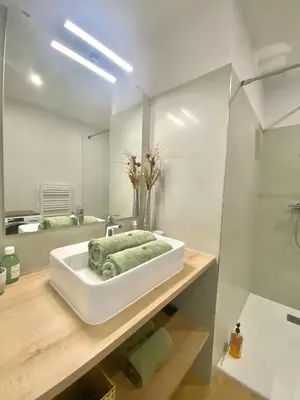 Salle de bains dans l'établissement T2 avec Jardin - Port de Larros - Coeur Bassin