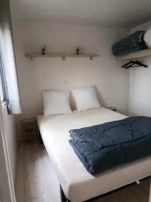 Un ou plusieurs lits dans un hébergement de l'établissement Mobil-home Dunes de Contis Chez Bibou