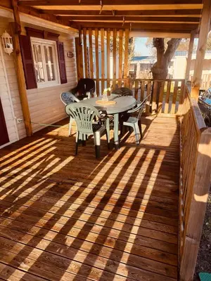 Balcon ou terrasse dans l'établissement MH J08 - Camping Siblu La plage