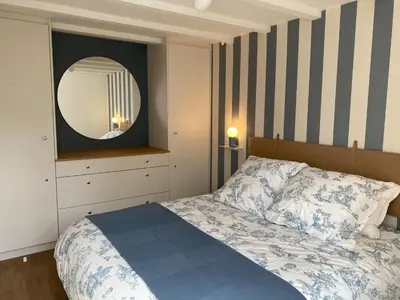 Un ou plusieurs lits dans un hébergement de l'établissement Villa entre plages et centre ville