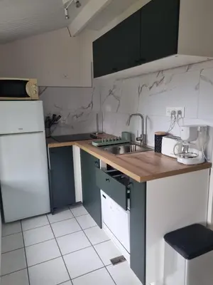 Cuisine ou kitchenette dans l'établissement Chalet