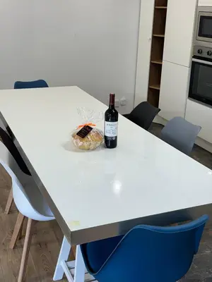 Cuisine ou kitchenette dans l'établissement Villa bord de mer