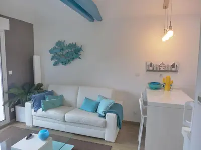 Coin salon dans l'établissement Apartment Les Berges Landaises-1 by Interhome