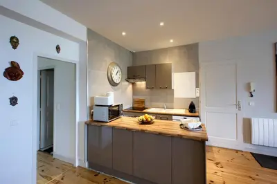 Cuisine ou kitchenette dans l'établissement Appartement Pyla Les Cèdres