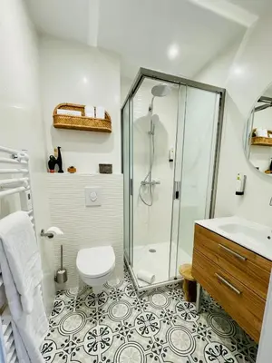 Salle de bains dans l'établissement La Caravelle Logis