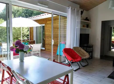 Coin salon dans l'établissement Chalet 