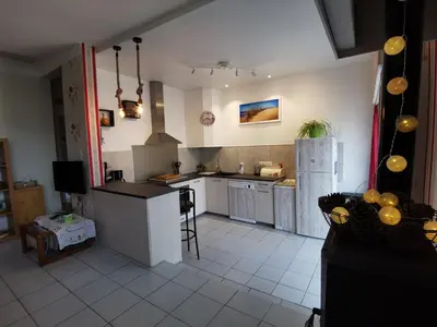 Cuisine ou kitchenette dans l'établissement La Grillotte