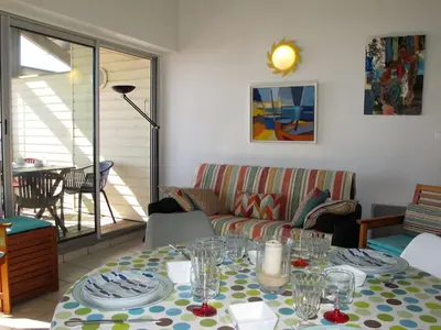 Coin salon dans l'établissement Apartment Horizon-2 by Interhome