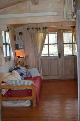 Un ou plusieurs lits dans un hébergement de l'établissement Gite foret landaise