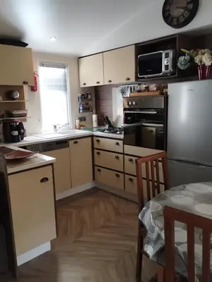 Cuisine ou kitchenette dans l'établissement mobilhome charme funpass et wifi inclus