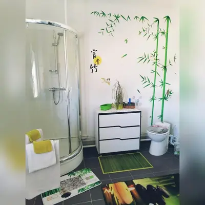 Salle de bains dans l'établissement Le Clos des Mylandes