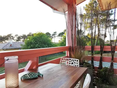 Balcon ou terrasse dans l'établissement Apartment Cap Larros