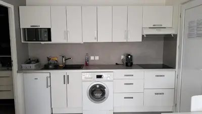 Cuisine ou kitchenette dans l'établissement Beness'Appart 5km Capbreton