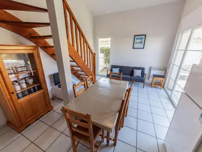Coin salon dans l'établissement Holiday Home Résidence Dune Blanche - Soleil by Interhome