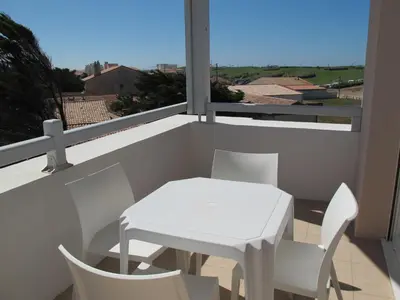 Balcon ou terrasse dans l'établissement Apartment Résidence Belle Dune-3 by Interhome