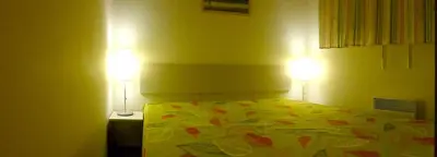 Un ou plusieurs lits dans un hébergement de l'établissement Appartement cosy Vieux Boucau 22m² + Wifi