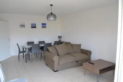 Coin salon dans l'établissement Residence Oceanis