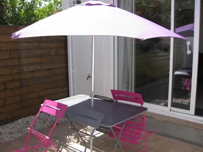 Terrasse ou espace extérieur de l'établissement Maison entre côte basque et côte Landaise