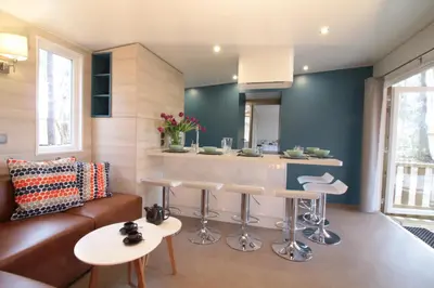 Cuisine ou kitchenette dans l'établissement Green Resort