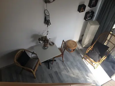 Coin salon dans l'établissement Loft Zen Climatisé