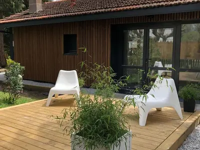 Jardin de l'établissement La grange de l ocean SPA