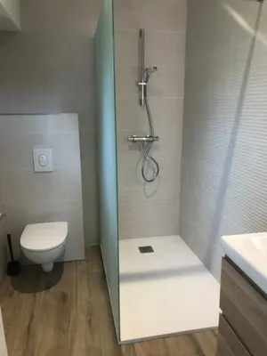 Salle de bains dans l'établissement La grange de l ocean SPA