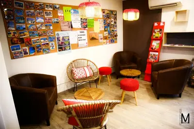 Coin salon dans l'établissement Au Coeur Des Landes