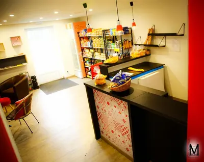 Cuisine ou kitchenette dans l'établissement Au Coeur Des Landes