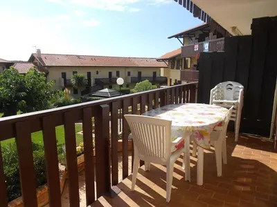 Balcon ou terrasse dans l'établissement Appartement T2 Cabine à Vieux-Boucau avec Balcon, Animaux Admis - FR-1-379-24