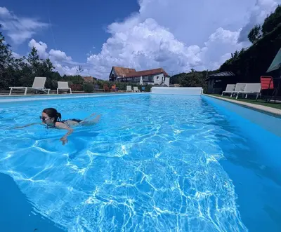 Piscine de l'établissement Logis Auberge du Relais - Hôtel & Restaurant ou située à proximité
