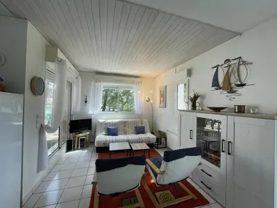 Cuisine ou kitchenette dans l'établissement T3 Duplex avec Piscine, Terrasse et Tennis à Soustons - FR-1-379-78