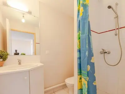 Salle de bains dans l'établissement Appartement T2 avec terrasse et animaux acceptés - FR-1-379-65