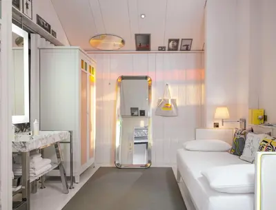 Un ou plusieurs lits dans un hébergement de l'établissement Hotel La Co(o)rniche