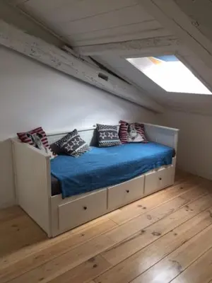 Un ou plusieurs lits dans un hébergement de l'établissement La Belle Landaise 1809 Gîte Arridoulet 2
