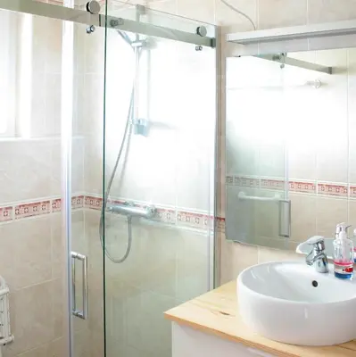 Salle de bains dans l'établissement Ranch Bignaou