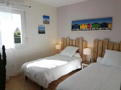 Un ou plusieurs lits dans un hébergement de l'établissement Apartment Cap Meyran