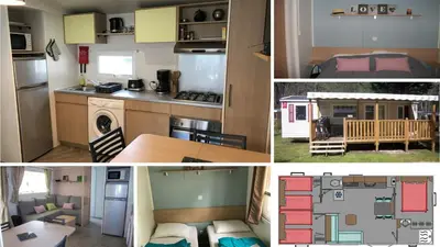 Cuisine ou kitchenette dans l'établissement Les dunes de contis- landes