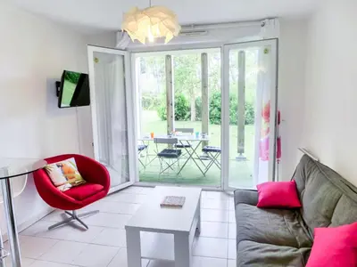 Coin salon dans l'établissement Apartment l'Allée des Dunes-9 by Interhome