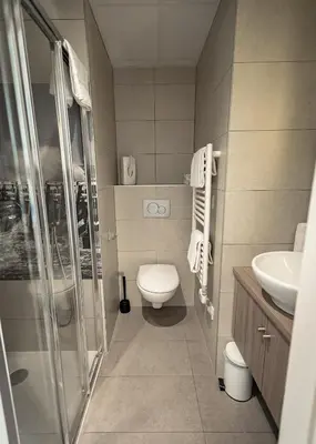 Salle de bains dans l'établissement Hotel Mercedes
