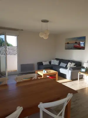 Coin salon dans l'établissement Au cœur du Bassin d'Arcachon