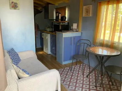 Cuisine ou kitchenette dans l'établissement Domaine de Labelo