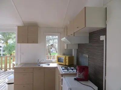 Cuisine ou kitchenette dans l'établissement Cap Océan