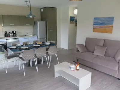 Cuisine ou kitchenette dans l'établissement Sables d'Or