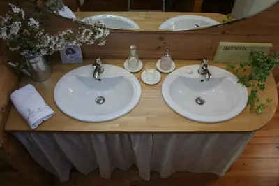 Salle de bains dans l'établissement Chambres 