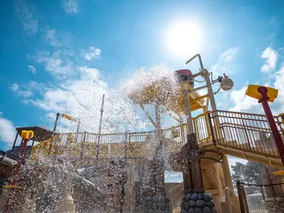 Parc aquatique au sein de le camping ou à proximité