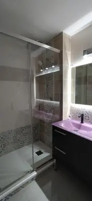 Salle de bains dans l'établissement Location d Armelle - Moliets