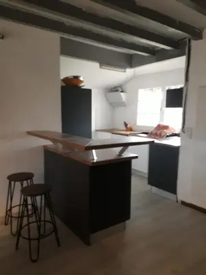 Cuisine ou kitchenette dans l'établissement Les 3 meninos