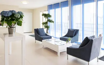 Coin salon dans l'établissement Lagrange Vacances Les Balcons de l'Océan