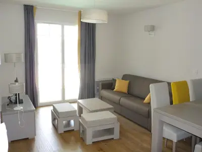 Coin salon dans l'établissement Lagrange Vacances Les Balcons de l'Océan
