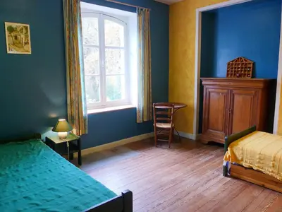 Un ou plusieurs lits dans un hébergement de l'établissement Holiday Home Le chant des milans by Interhome